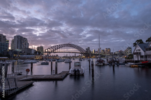 dwn clouds and harbour photo