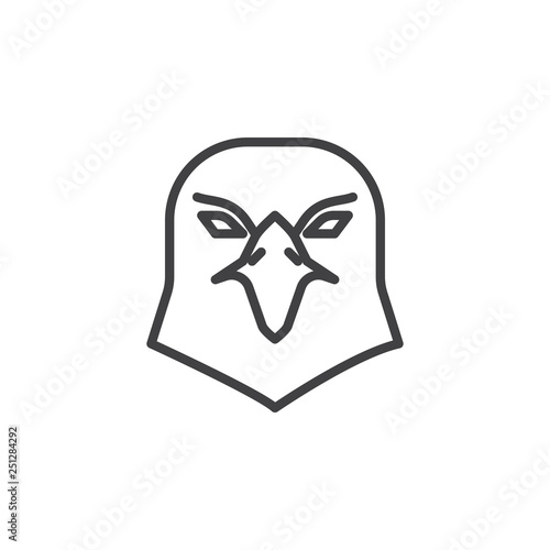 Eagle head line icon. linear style sign for mobile concept and web design. Hawk bird outline vector icon. Bird symbol, logo illustration. Pixel perfect vector graphics