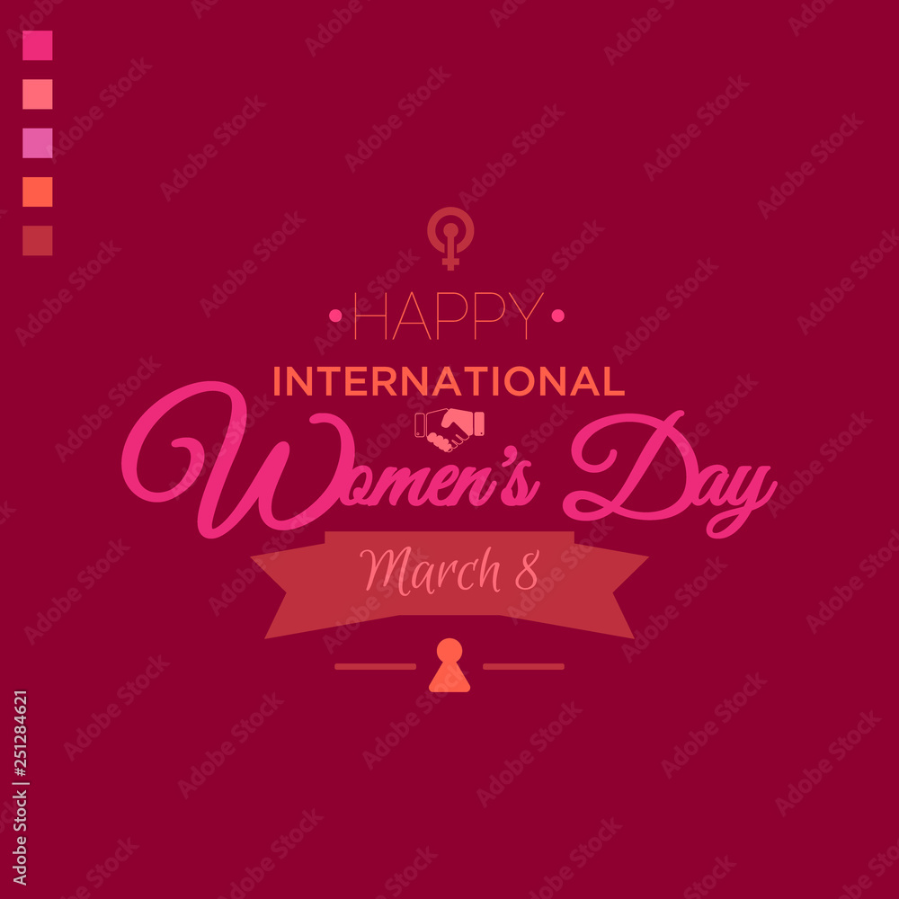 Obraz premium Happy International Women's Day. Feminism slogans and inspirational quotes for women. vector illustration.