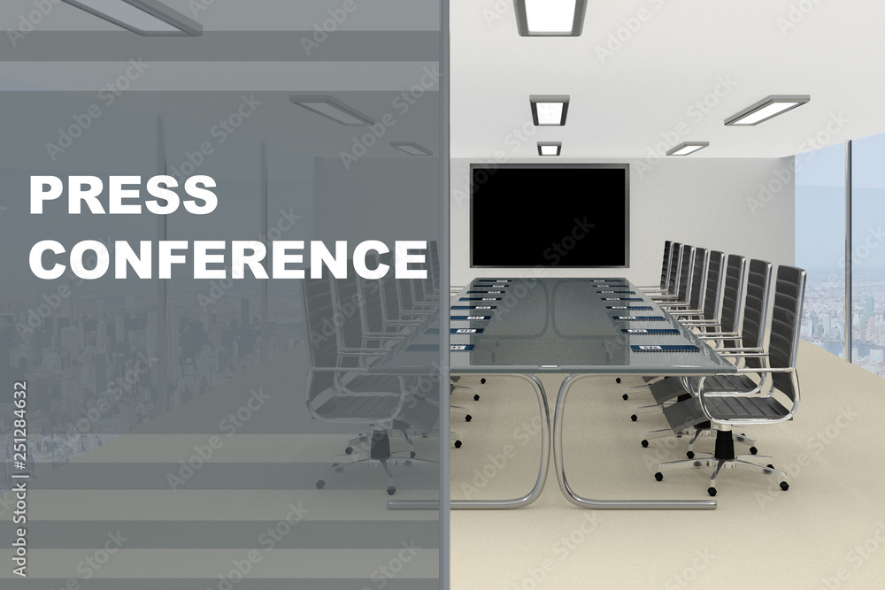 PRESS CONFERENCE concept PRESS CONFERENCE concept