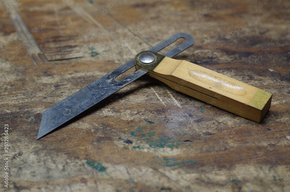 Sliding T-Bevel - used in carpentry for laying out and transferring angles Sliding T-Bevel - used in carpentry for laying out and transferring angles