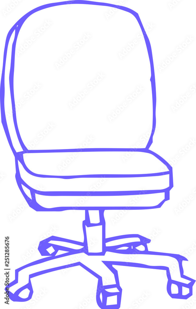 Colorful Rough sketch of hand-drawn chair Colorful Rough sketch of hand-drawn chair