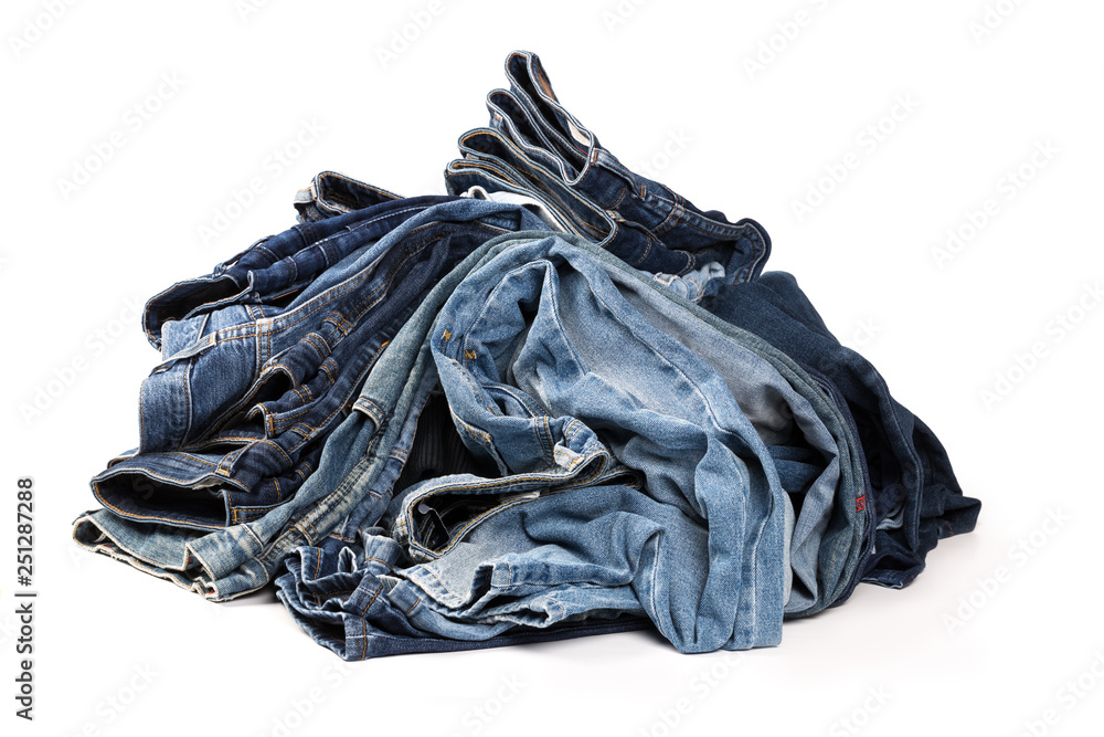 lue jeans isolated on white background