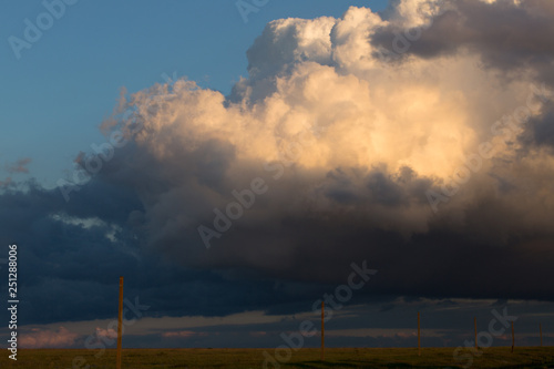   Anticipation of a thunderstorm  - thunderclouds in Crimea