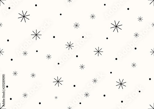 Abstract background of dots and asterisks  seamless pattern