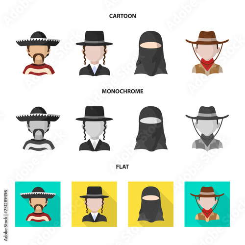 Vector illustration of imitator and resident logo. Set of imitator and culture vector icon for stock.