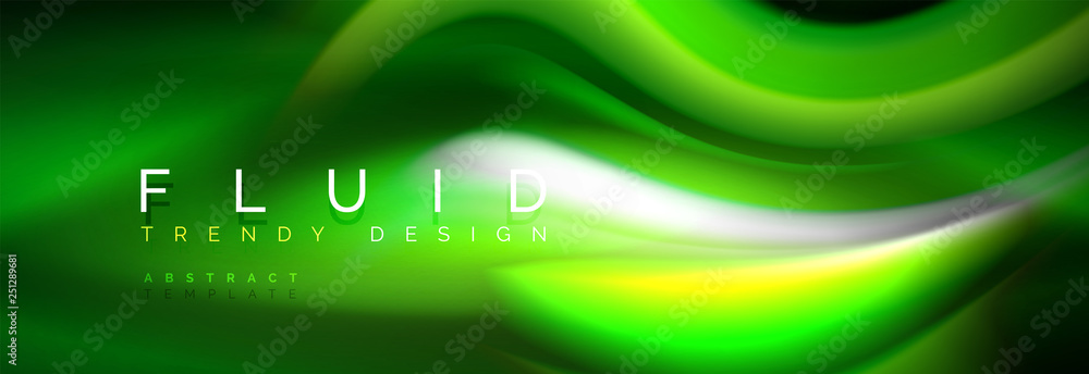 Fluid color neon wave lines background, neon liquid color futuristic paint template Fluid color neon wave lines background, neon liquid color futuristic paint template