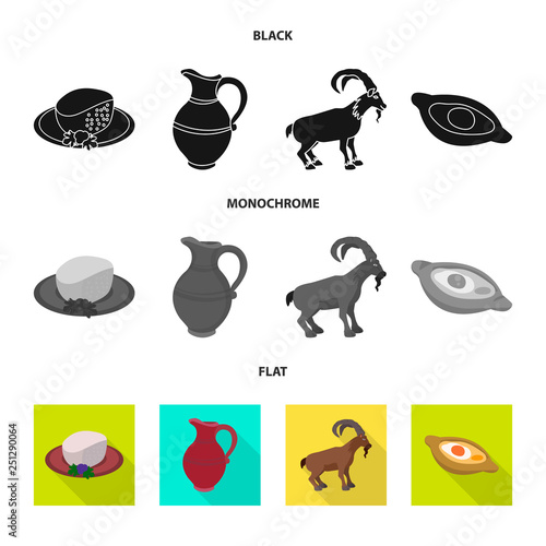 Vector illustration of culture and sightseeing symbol. Collection of culture and originality stock vector illustration.