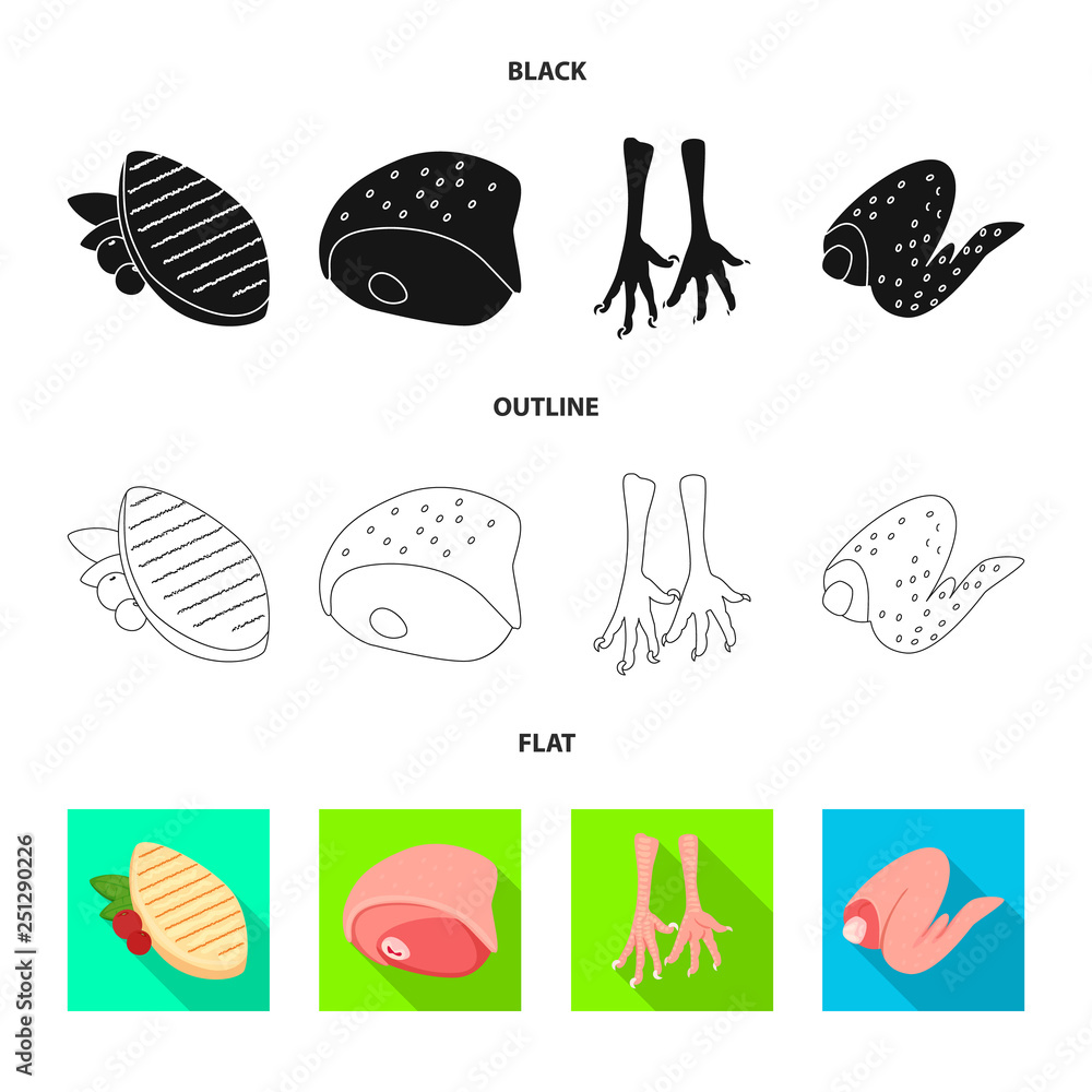 Isolated object of product and poultry sign. Set of product and agriculture stock symbol for web. Isolated object of product and poultry sign. Set of product and agriculture stock symbol for web.