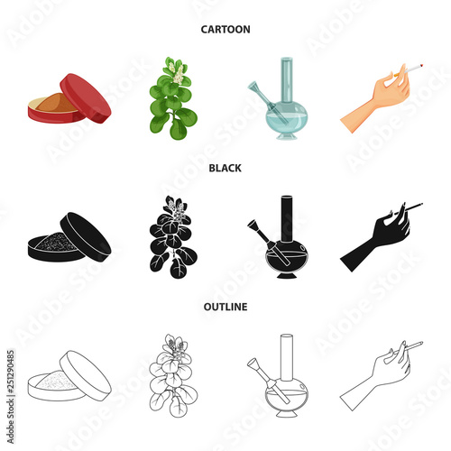 Vector design of refuse and stop logo. Collection of refuse and habit vector icon for stock.