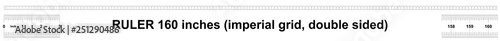 Ruler 160 inches imperial. The division price is 1/32 inch. Ruler double sided. Precise measuring tool. Calibration grid