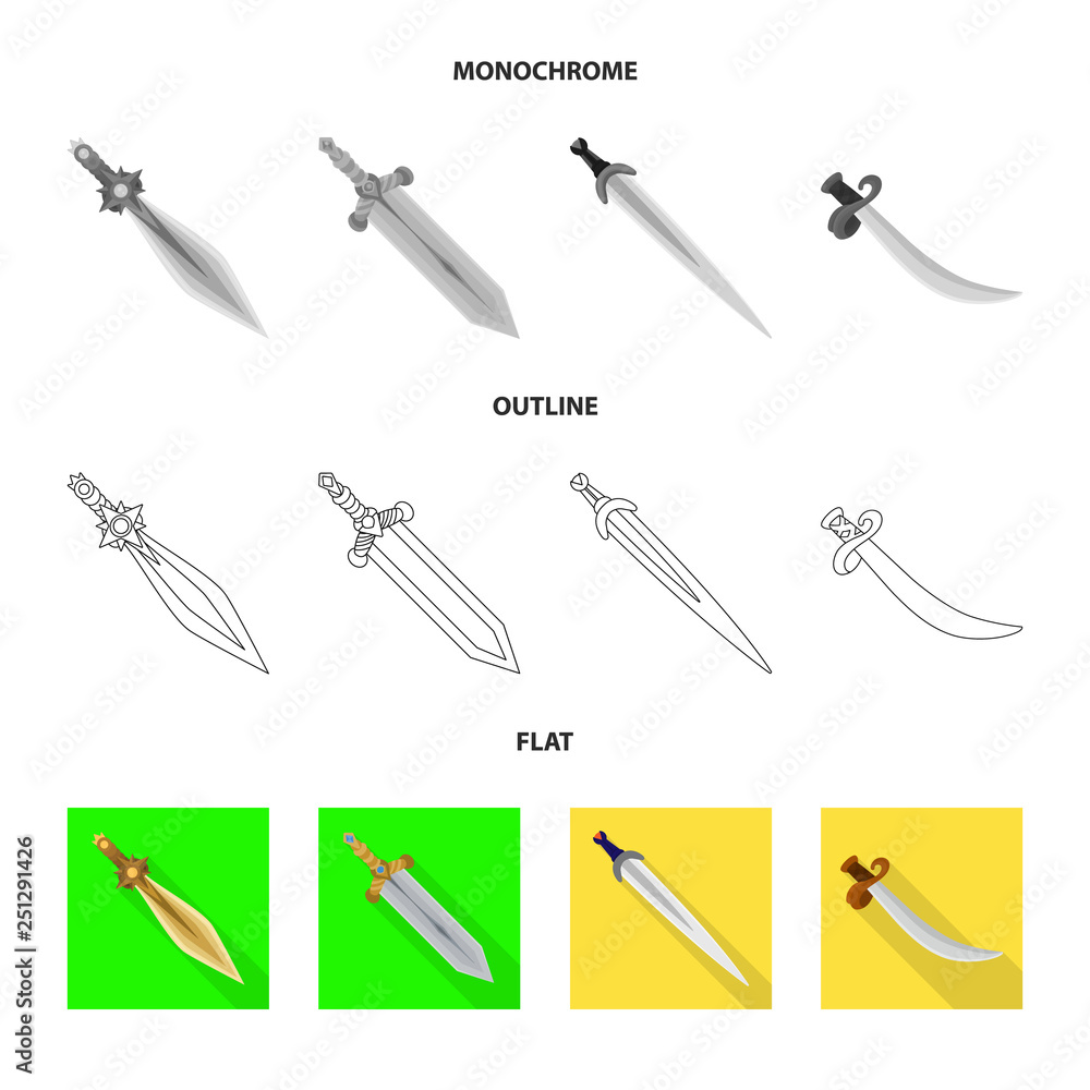 Vector illustration of game and armor icon. Set of game and blade vector icon for stock. Vector illustration of game and armor icon. Set of game and blade vector icon for stock.
