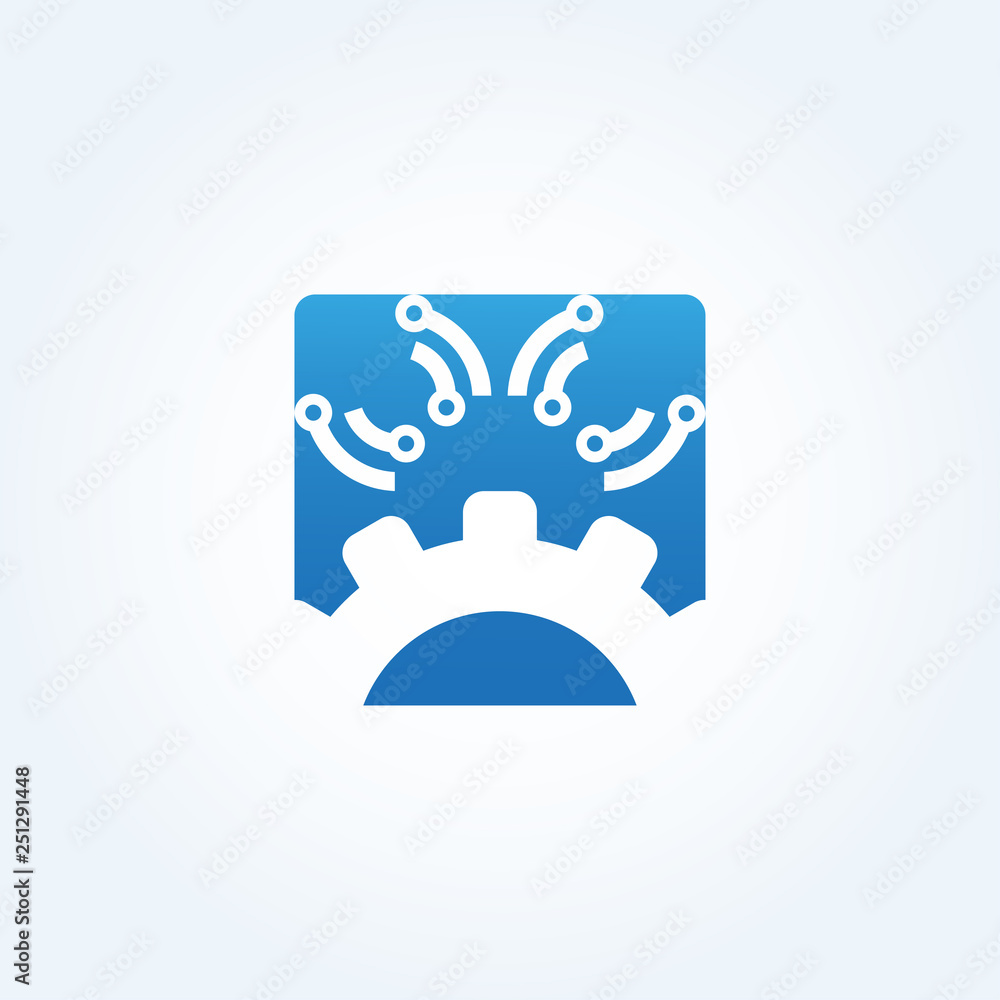 Fototapeta premium Technology icon template, vector logo for business corporate,illustration element