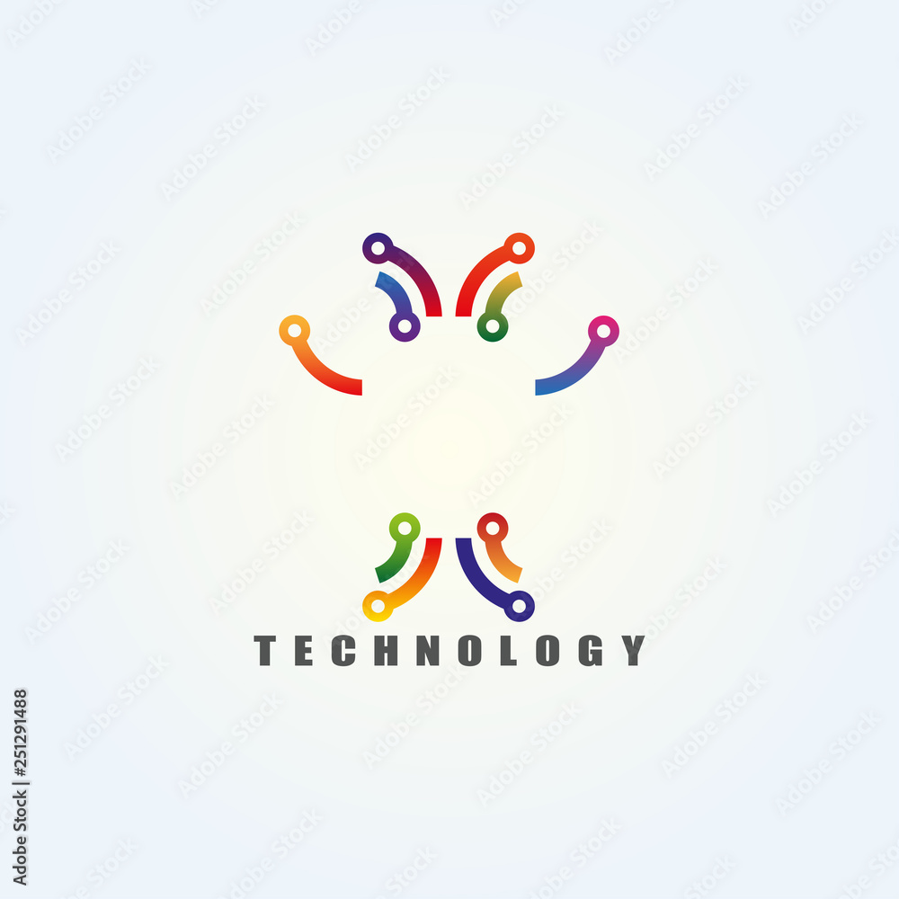 Obraz premium Robotic technology icon