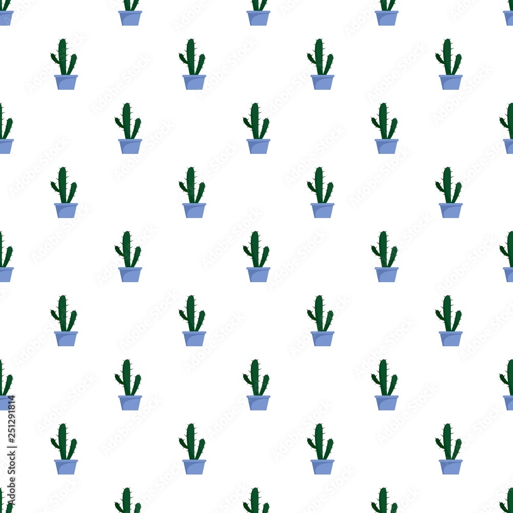 Cactus pattern seamless vector repeat for any web design