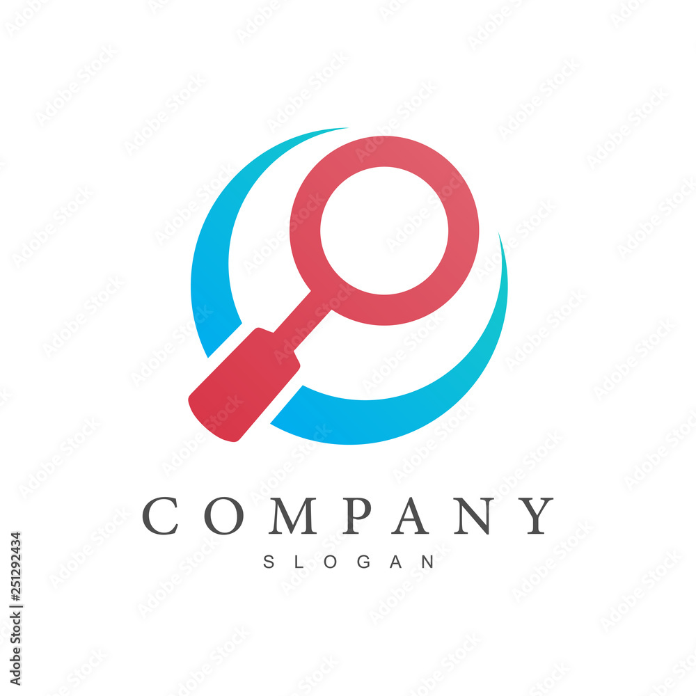 magnifying glass logo template ready for use magnifying glass logo template ready for use