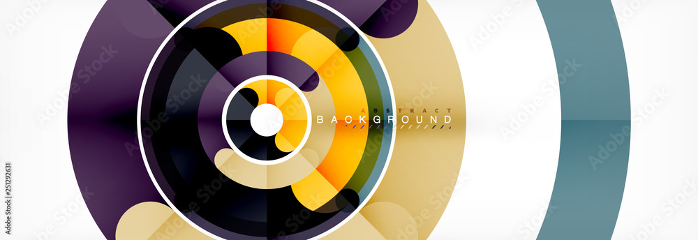Vector outlined stroke circles composition Vector outlined stroke circles composition