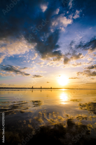 Sunset at Double Six Beach  Legian  Seminyak  Kuta  Bali  Indonesia