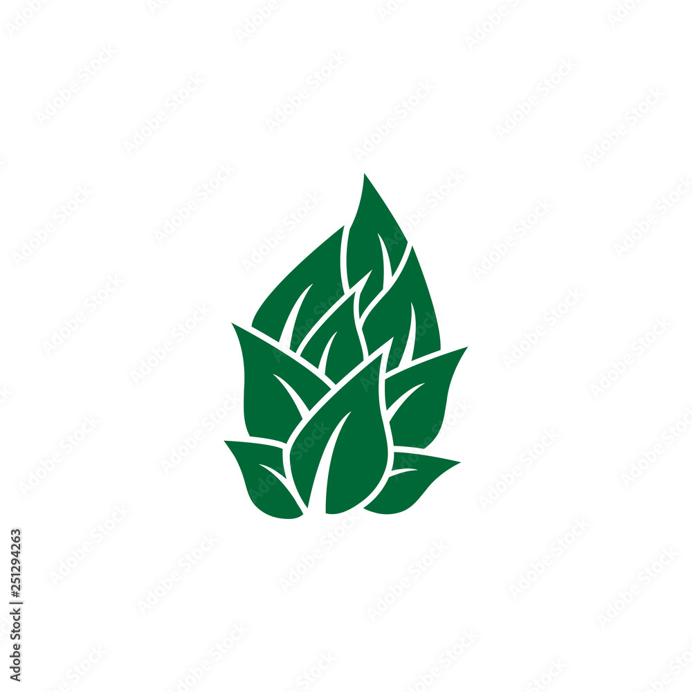 Leaf icon design template vector isolated Leaf icon design template vector isolated