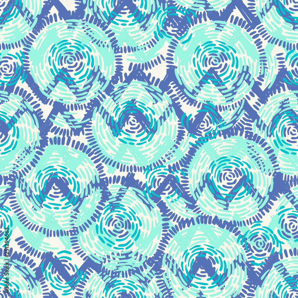 Fototapeta premium Abstract Ikat and boho style handcraft fabric pattern. Traditional Ethnic design for clothing and textile background, carpet or wallpaper