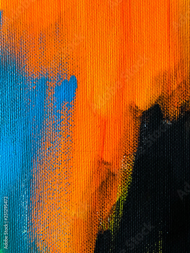 Creative hand drawn acrylic painting