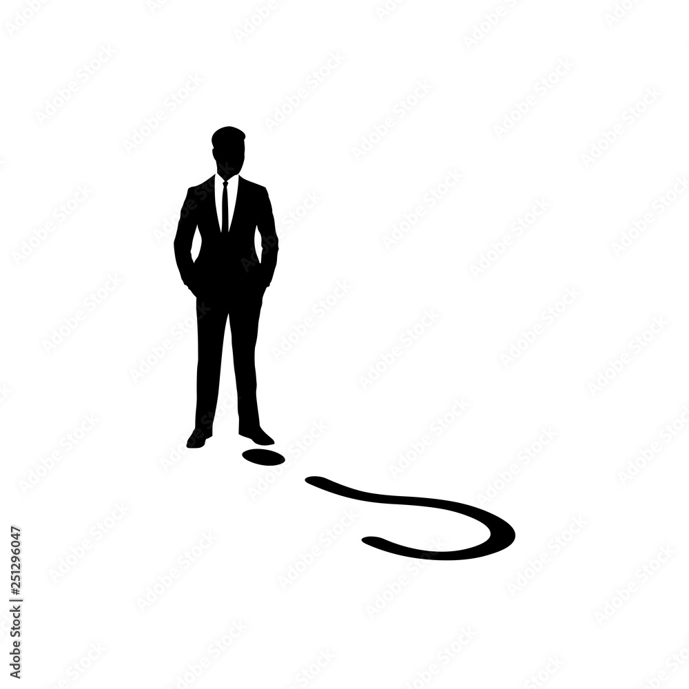 Fototapeta premium Businessman question idea, Businessman with question mark