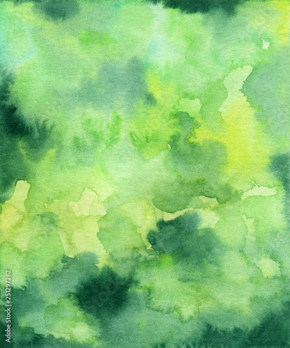 Green watercolor textured background