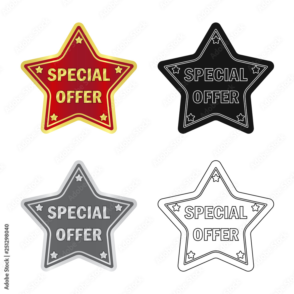 Isolated object of emblem and badge sign. Collection of emblem and sticker vector icon for stock.