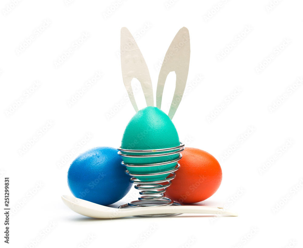 easter eggs with bunny ears isolated easter eggs with bunny ears isolated