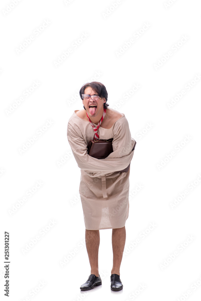 Young mad man isolated on white Young mad man isolated on white