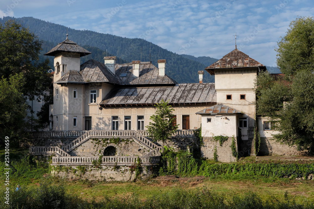  The building of the City Hall on August 09, 2018 in Bicaz.