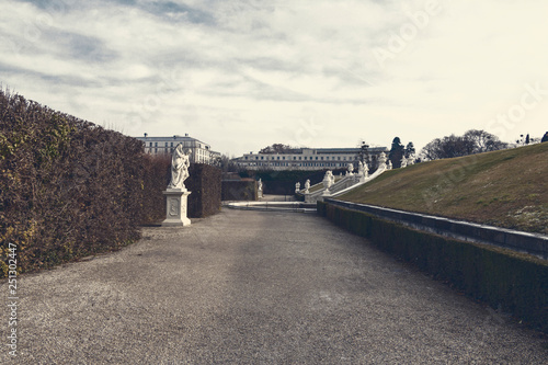 Vienna, Austria - December 2018: Belvedere - famous tourist destination and palace in Europe, Austria.