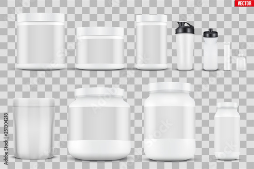 Set Mockup Sport Nutrition Containers
