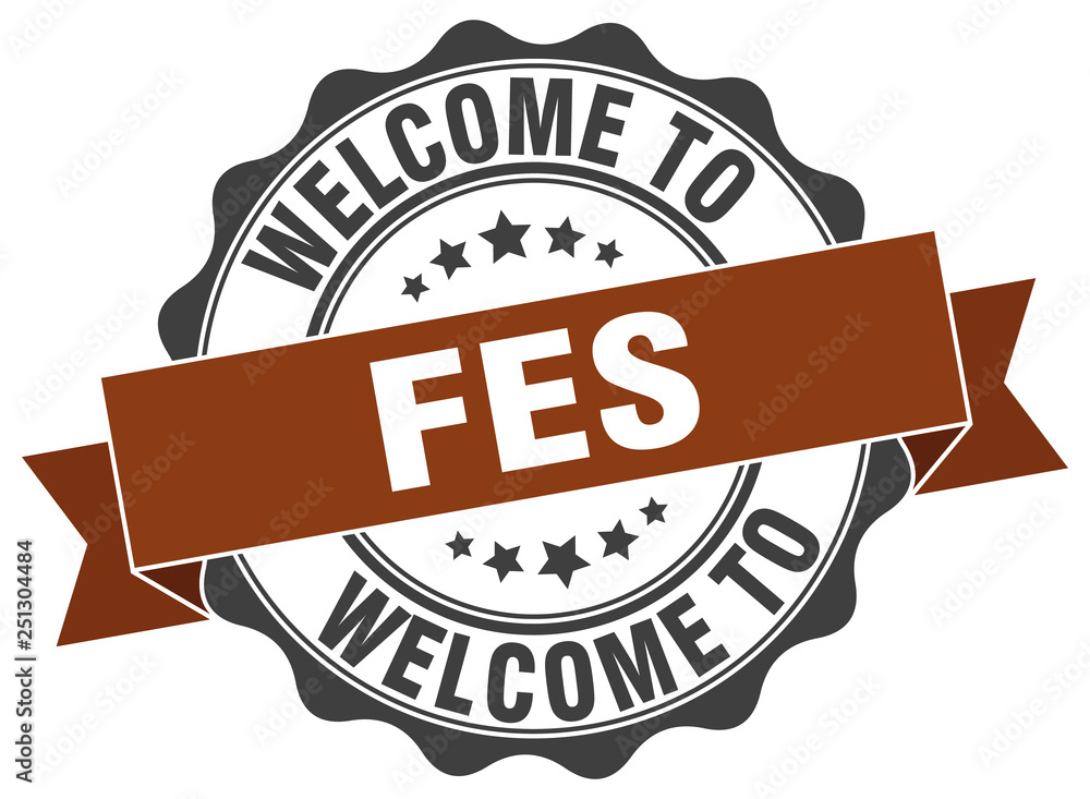 Obraz premium Fes round ribbon seal