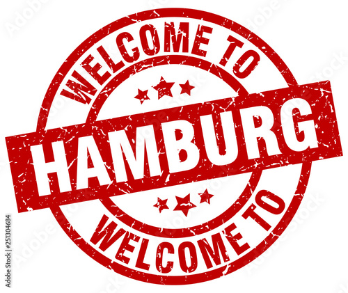 welcome to Hamburg red stamp