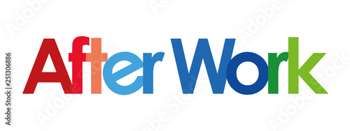 after work text in white background