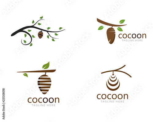 Cocoon logo template vector icon illustration design  photo