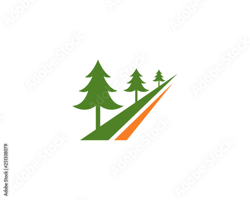 Cedar tree Logo template vector icon illustration design 