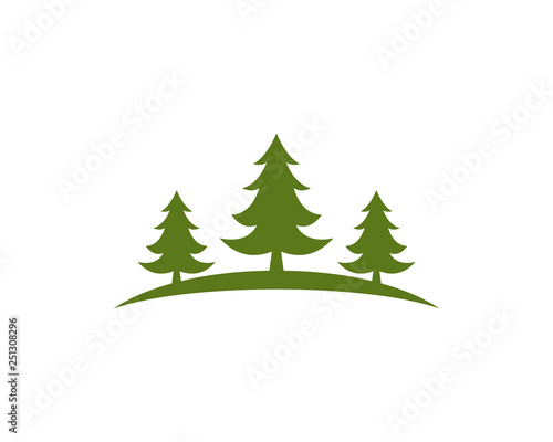 Cedar tree Logo template vector icon illustration design 