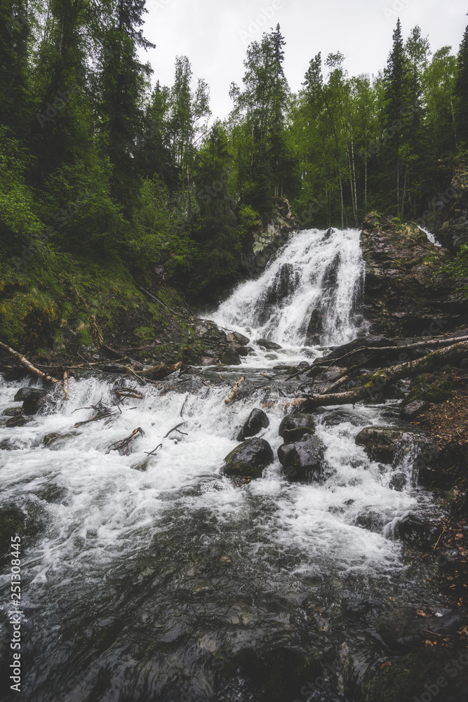 waterfall in forest waterfall in forest