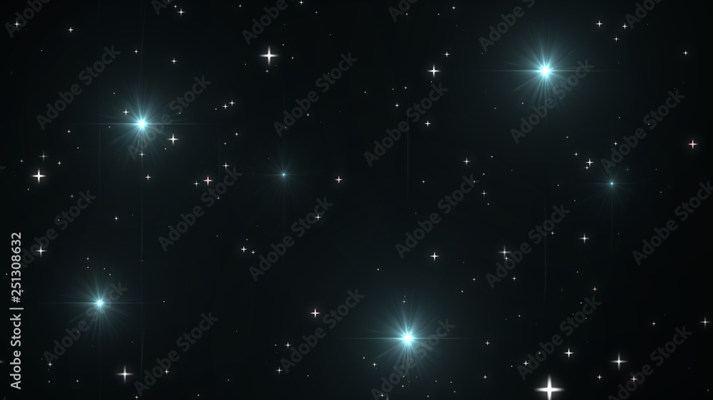 Night sky with stars sparkling on black background