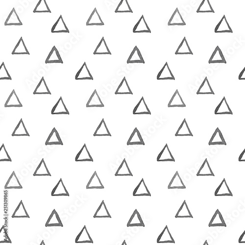 Seamless ink triangles pattern