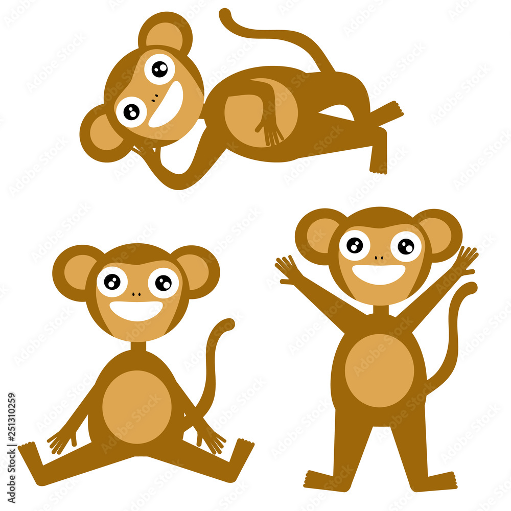 Fototapeta premium monkey vector image
