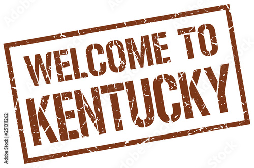 welcome to Kentucky stamp