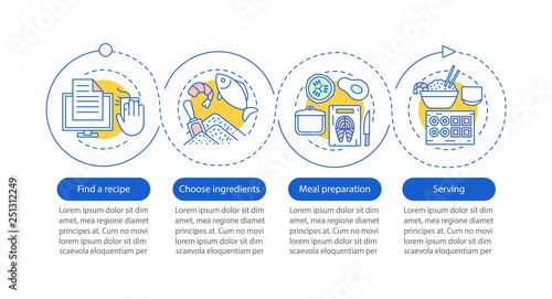 Catering vector infographic template