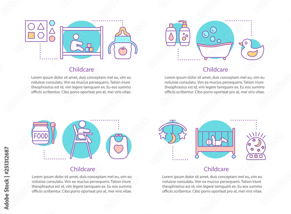 Childcare concept icons