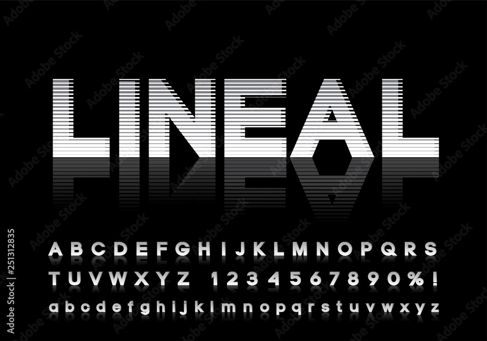 Fototapeta premium Vector of modern abstract font and modern alphabet