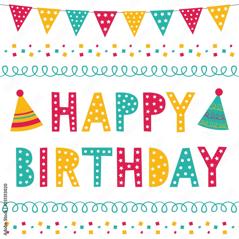 Happy birthday greeting card Happy birthday greeting card