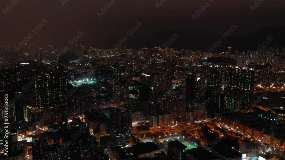 Aerial view of Kowloon district in Hong Kong Aerial view of Kowloon district in Hong Kong