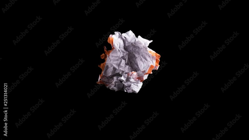 Stop motion animation: unwrapping and wrapping blank sheet of paper on black background. Crumpled piece of white paper exercise book. Stop motion animation: unwrapping and wrapping blank sheet of paper on black background. Crumpled piece of white paper exercise book.